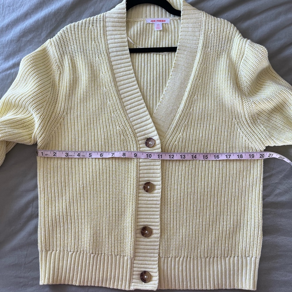 Joe Fresh Women's Yellow Cardigan size M - Picture 2 of 4
